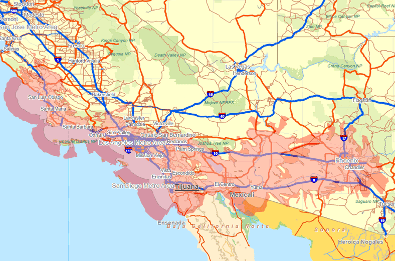 Southern California Coverage Map